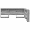 vidaXL T&ecirc;te de lit de rangement Gris Sonoma 140 cm Bois d'ing&eacute;nierie