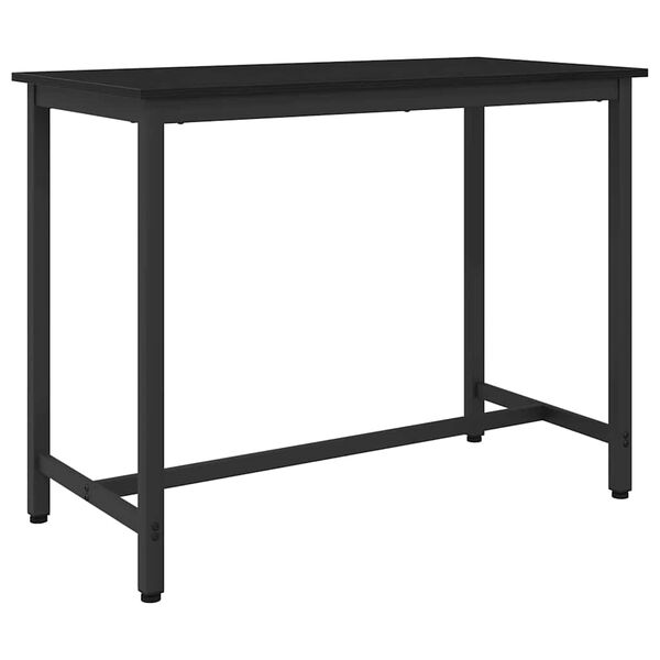 vidaXL table Ch&ecirc;ne noir 100 x 50 x 76,5 cm Bois d'ing&eacute;nierie et acier