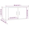 vidaXL Ensemble de meubles TV 2 pcs blanc brillant bois d'ing&eacute;nierie