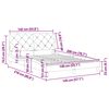 vidaXL Cadre de lit sans matelas bleu 140x200 cm velours