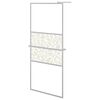 vidaXL Paroi de douche et &eacute;tag&egrave;re Chrome 80x195 cm Verre ESG&Aluminium