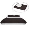 vidaXL Couvre-lit &agrave; double face matelass&eacute; 170 x 210 cm Cr&egrave;me et marron