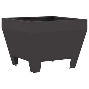 vidaXL Boule de feu Noir 50 x 50 x 38 cm Acier patin&eacute;
