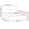 vidaXL Sommier &agrave; lattes de lit et matelas LED Noir 160x200 cm Velours