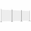 vidaXL Cloison de s&eacute;paration 3 panneaux Blanc 525x180 cm Tissu