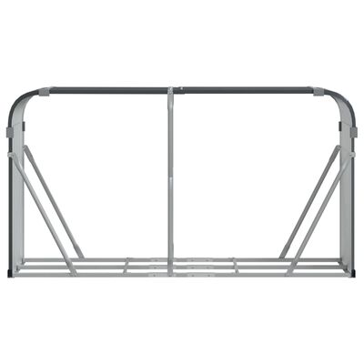 vidaXL Porte-bûches anthracite 180x45x100 cm acier galvanisé