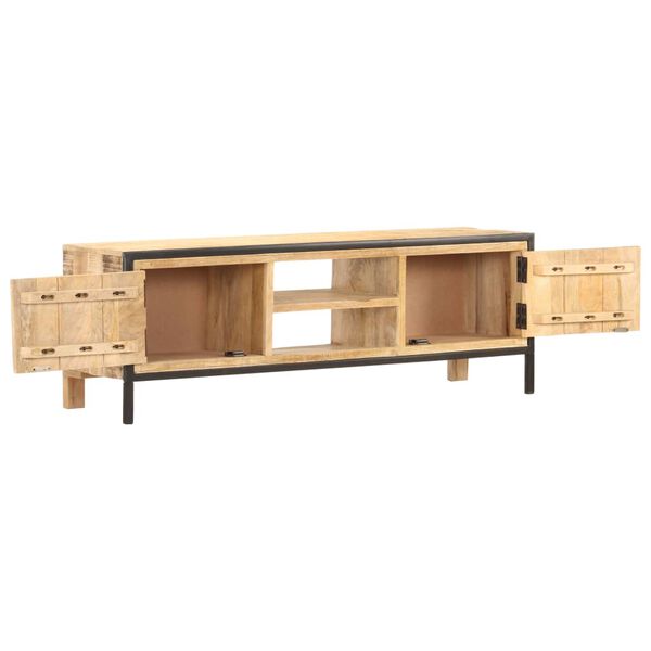 vidaXL Meuble TV 120x30x40 cm Bois de manguier brut