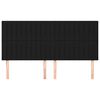 vidaXL T&ecirc;te de lit Noir 200x5x118/128 cm Tissu
