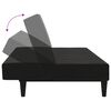 vidaXL Canap&eacute;-lit &agrave; 2 places Noir Tissu microfibre