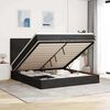VidaXL Cadre de lit ottoman avec matelas noir 160x200 cm velours