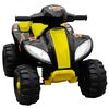 Quad &eacute;lectrique pour enfants Jaune et Noir
