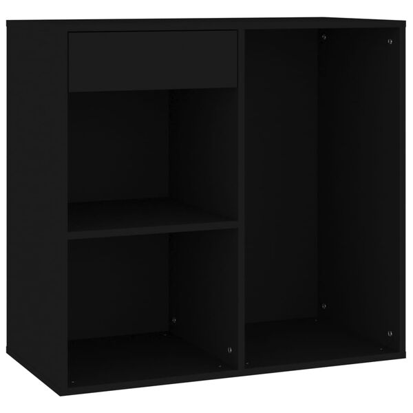 vidaXL Armoire &agrave; cosm&eacute;tiques noir 80x40x75 cm bois d'ing&eacute;nierie