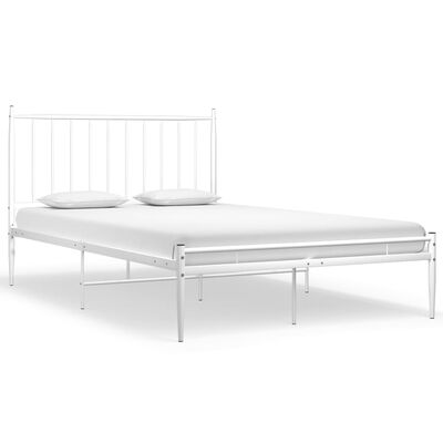 vidaXL Cadre de lit sans matelas blanc métal 120x200 cm