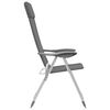 vidaXL Chaises de camping pliables lot de 4 Gris Aluminium