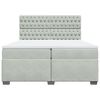 vidaXL Sommier &agrave; lattes de lit et matelas Gris clair 200x200cm Velours