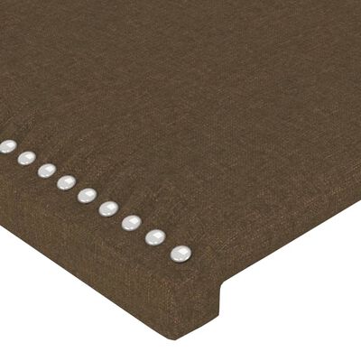 vidaXL Tête de lit à LED Marron foncé 100x5x118/128 cm Tissu