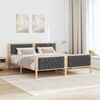 vidaXL Cadre de lit Gris fonc&eacute; 160 x 200 cm Pin massif