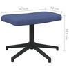 vidaXL Chaise de relaxation avec tabouret Bleu Tissu
