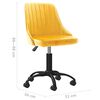 vidaXL Chaises pivotantes &agrave; manger lot de 2 jaune velours