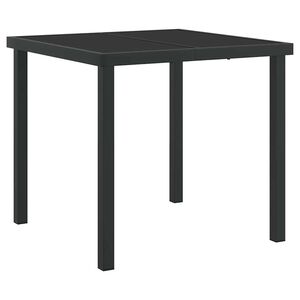 vidaXL Table de Jardin Noir 80 x 80 x 73 cm Métal