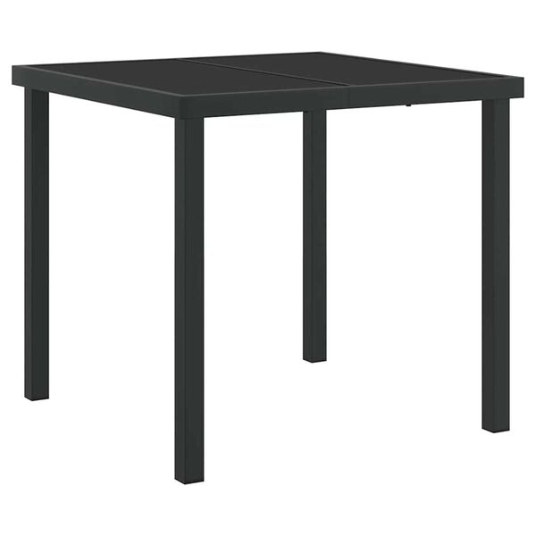 vidaXL Table de Jardin Noir 80 x 80 x 73 cm Métal