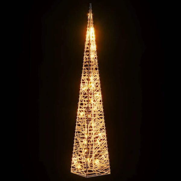 vidaXL C&ocirc;nes lumineux de No&euml;l 30 LED blanc chaud 60 cm acrylique