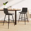 vidaXL Tabourets de bar lot de 2 gris fonc&eacute; velours