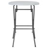 vidaXL Table de bar pliante Blanc 80 x 110 cm PEHD