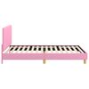 vidaXL Cadre de lit pour enfants avec t&ecirc;te de lit Rose 90 x 190 cm