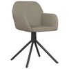 vidaXL Chaises &agrave; manger pivotantes lot de 2 gris clair velours