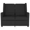 vidaXL Fauteuil de massage inclinable &agrave; 2 places Noir Tissu
