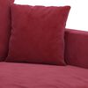 vidaXL Canap&eacute; &agrave; 3 places Rouge bordeaux 180 cm Velours