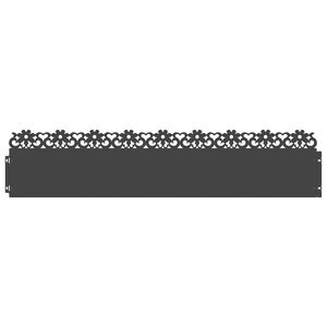vidaXL Bordures de pelouse 10 pc 103 x 0,05 x 22 cm Acier Noir