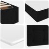 vidaXL Lit avec rangement et LED Noir 160 x 200 cm Polyester