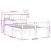 vidaXL Lit biblioth&egrave;que sans matelas cire marron 140x190 cm pin massif
