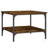 vidaXL Table basse ch&ecirc;ne fum&eacute; 55x55x40 cm bois d'ing&eacute;nierie