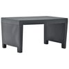 vidaXL Salon de jardin 3 pcs Plastique Anthracite