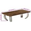 vidaXL Table basse Opium Bois de r&eacute;cup&eacute;ration et acier 110x60x35 cm