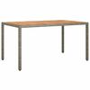 vidaXL Ensemble &agrave; manger jardin et coussins 7 pcs gris rotin