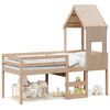 vidaXL Lit haut sans matelas 75x190 cm bois de pin massif