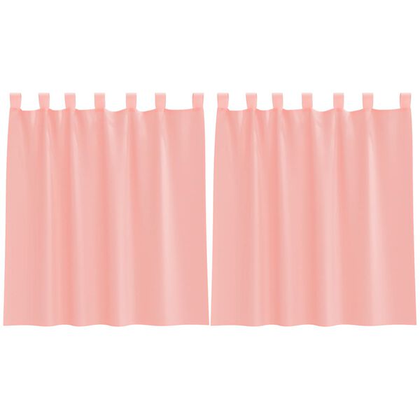 vidaXL Rideaux en voile avec boucles 2 pcs rose 140x140 cm