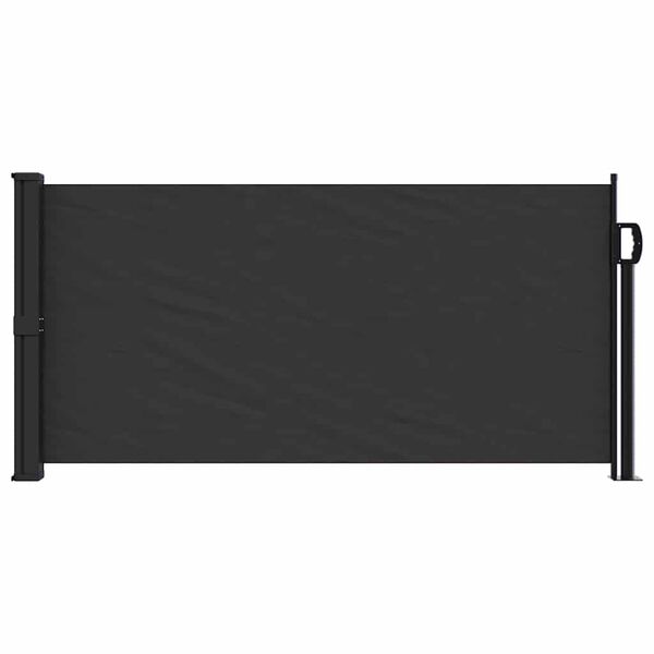 vidaXL Auvent lat&eacute;ral r&eacute;tractable noir 100x500 cm