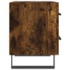 vidaXL Table de chevet ch&ecirc;ne fum&eacute; 40x35x47,5 cm bois d&rsquo;ing&eacute;nierie
