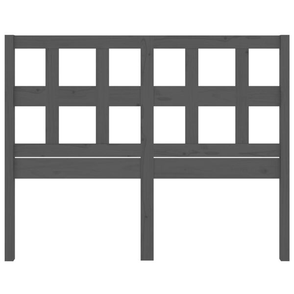 vidaXL T&ecirc;te de lit Gris 165,5x4x100 cm Bois massif de pin