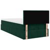 vidaXL Cadre de lit ottoman avec matelas vert fonc&eacute; 100x200 cm velours