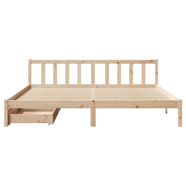 vidaXL Cadre de lit sans matelas 200x200 cm bois massif de pin