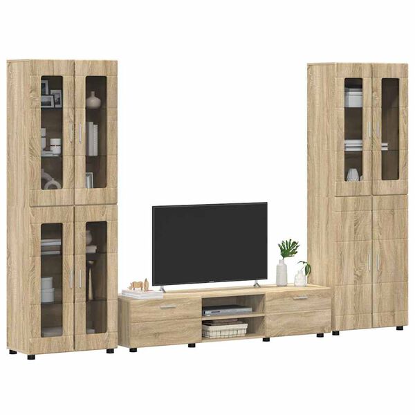 vidaXL Ensemble meuble TV FLORIN Ch&ecirc;ne Sonoma Bois d'ing&eacute;nierie