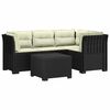 vidaXL Canap&eacute; de jardin 4 places avec coussins style rotin PP