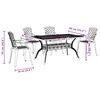 vidaXL Ensemble &agrave; manger de jardin 5 pcs noir aluminium coul&eacute;