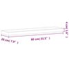 vidaXL &Eacute;tag&egrave;re murale 80x20x4 cm bois massif de h&ecirc;tre